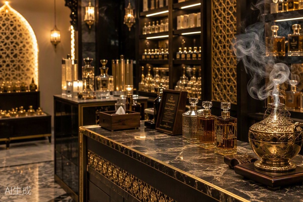 محل عطور فاخر يستخدم كاشلي